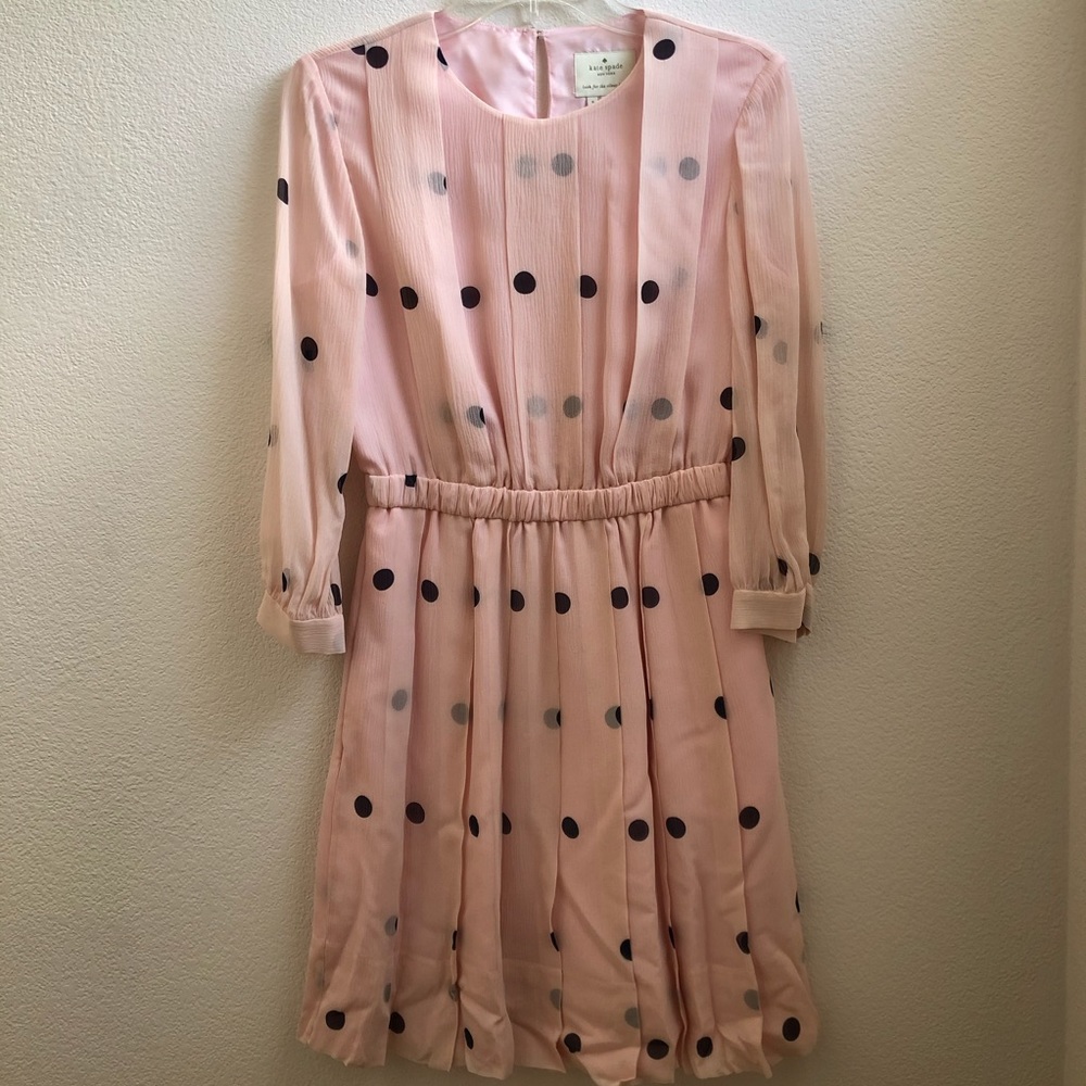 Kate Spade Tiny Spotlight Silk Pleated Dress